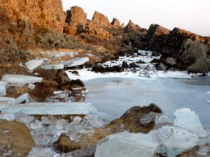 Island - Insel aus Eis mit viel Wind